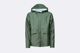 Rains Olive Short Hooded Coat