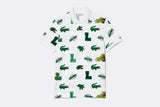 Lacoste Short Sleeved Ribbed Collar Shirt White/Multico
