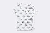 Lacoste Short Sleeved Ribbed Collar White