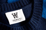 Wood Wood Kevin Pois Lambswool Jumper Blue
