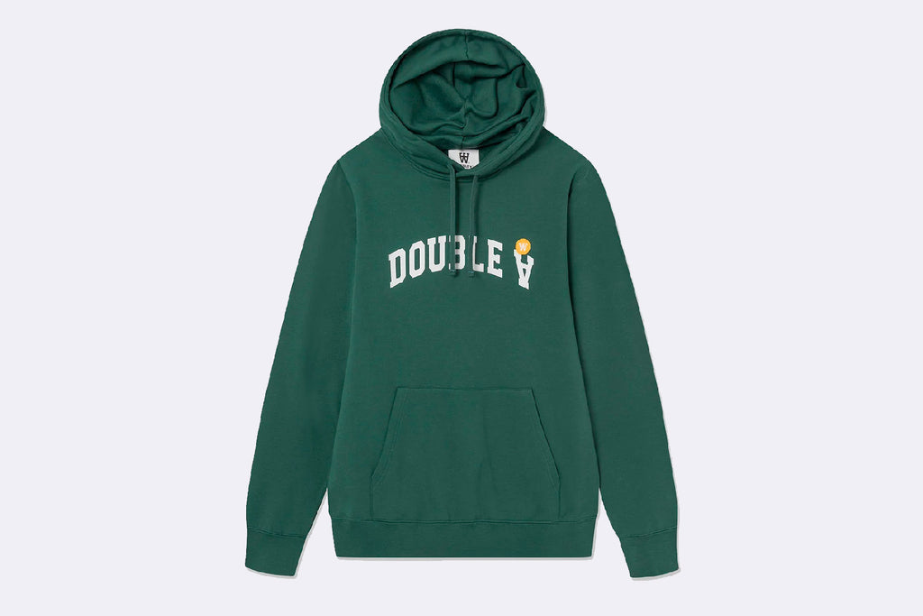 Wood Wood Ian Arch Hoodie Forest Green