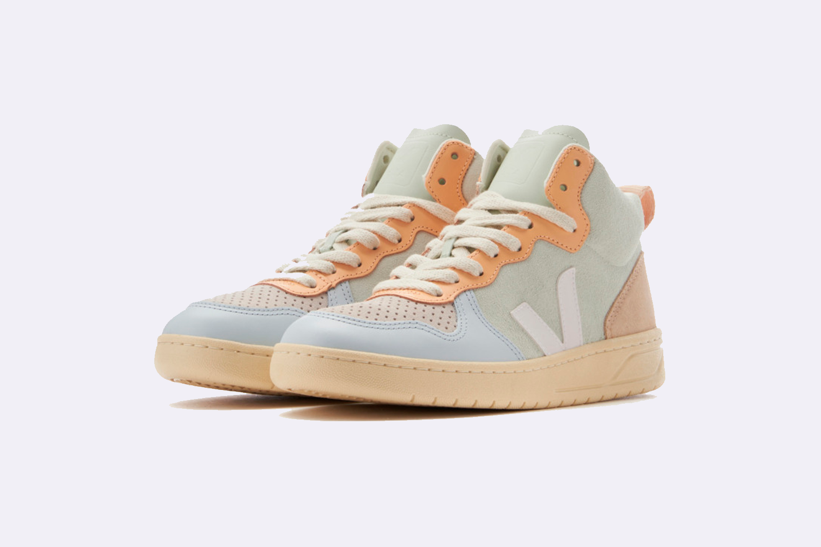 Veja Wmns V-15 Suede Jade White/Multicolor