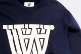Wood Wood Jess Badge Logo Sweatshirt Navy